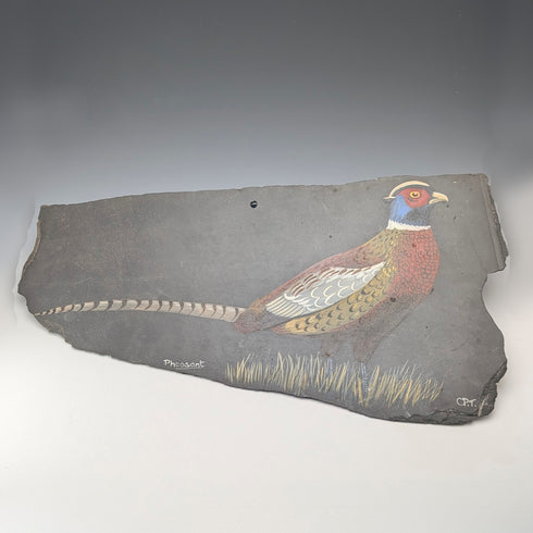 British Vintage Stone Painting Pheasant Wall Art Country Art